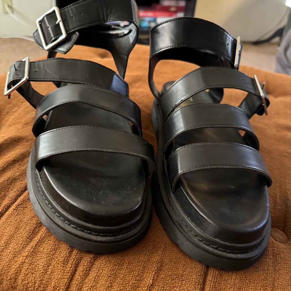 NoBo Thick Strappy Sandals - Alt/Edgy style - 10 WIDE